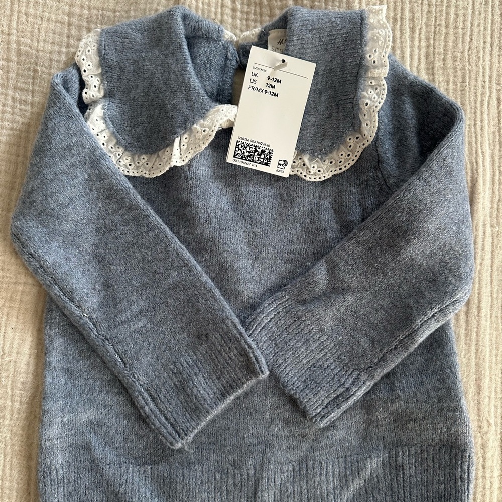 H&M Sweater with Lace Trim